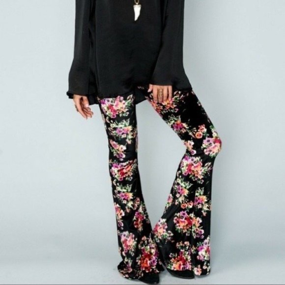 Show Me Your MuMu Pants - Show Me Your Mumu Bam Bam Floral Bell Bottom Pants